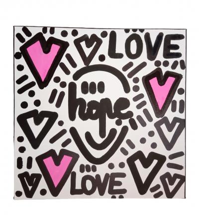 MR Hope - Mr.Hope Love Pink - Acrylique sur toile 2