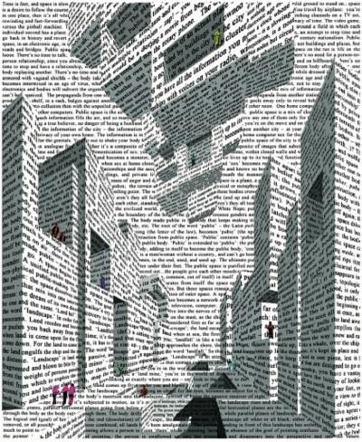 Vito ACCONCI - City of words 1999 - lithographie 2