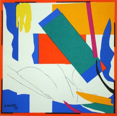 Henri MATISSE ( d'après ) - Souvenir d'Océanie, 1961 - Lithographie signée et datée 2