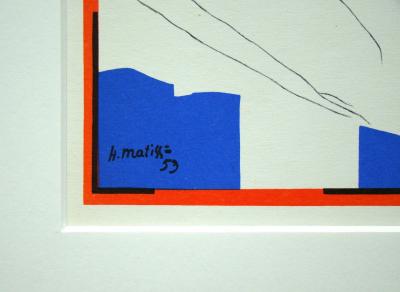 Henri MATISSE ( d'après ) - Souvenir d'Océanie, 1961 - Lithographie signée et datée 2