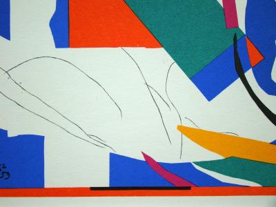 Henri MATISSE ( d'après ) - Souvenir d'Océanie, 1961 - Lithographie signée et datée 2