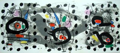 Joan MIRO - Oiseau solaire, oiseau lunaire, étincelles, 1967 - Lithographie originale