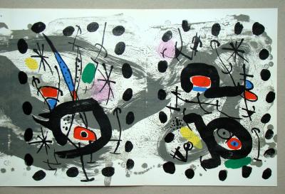 Joan MIRO - Oiseau solaire, oiseau lunaire, étincelles, 1967 - Original lithograph 2