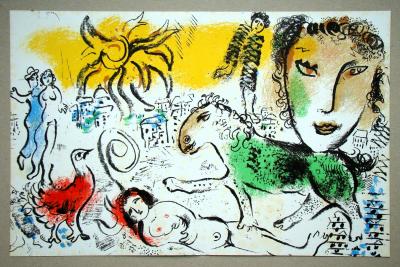 Marc CHAGALL  - Le cheval vert, 1973 - Original lithograph 2