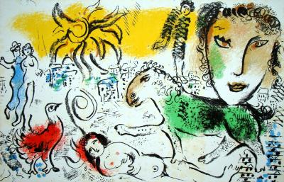 Marc CHAGALL  - Le cheval vert, 1973 - Original lithograph 2