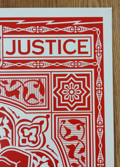Shepard FAIREY (Obey) - Obey Peace and Justice Ornament Black 2012 - Sérigraphie signée 2