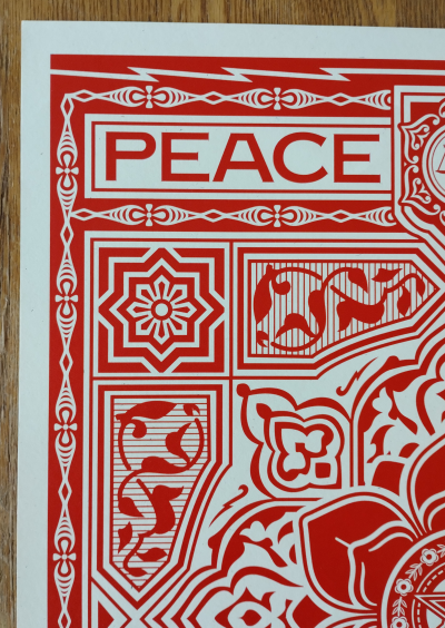 Shepard FAIREY (Obey) - Obey Peace and Justice Ornament Black 2012 - Sérigraphie signée 2