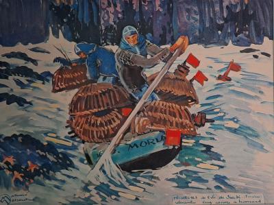 Mathurin Méheut (after) - Fishermen of the island of Sieck - Digital print 2