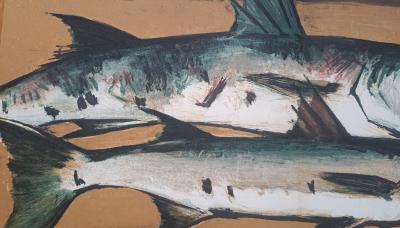 Robert Humblot (d’après) - Baracoudas - Lithographie originale 2