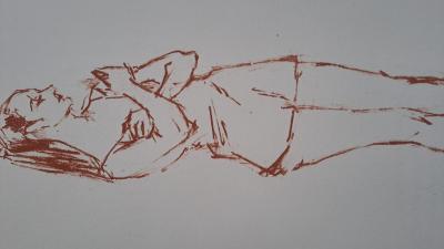 Robert Humblot (d’après) - Le modèle - Lithographie originale 2