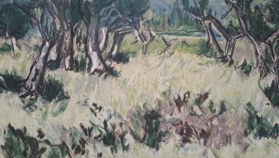 Robert Humblot (d’après) - Les oliviers - Lithographie originale 2