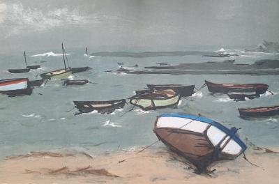 Robert Humblot (d’après) - Port de Saint-Pierre - Lithographie originale 2