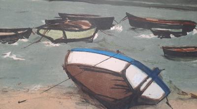 Robert Humblot (d’après) - Port de Saint-Pierre - Lithographie originale 2