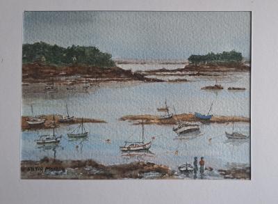 Sylvia Moisan - Le gué de Saint-Briac - Aquarelle 2