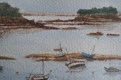 Sylvia Moisan - Le gué de Saint-Briac - Aquarelle 2