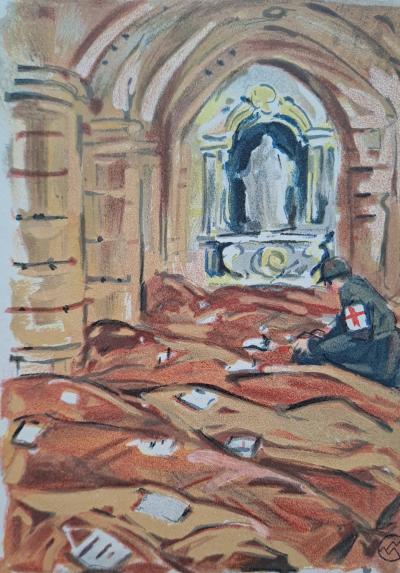 Mathurin Méheut - Le repos des héros - lithographie signée 2