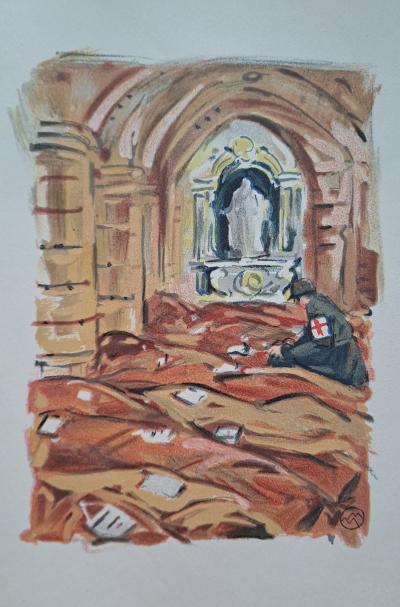 Mathurin Méheut - Le repos des héros - lithographie signée 2