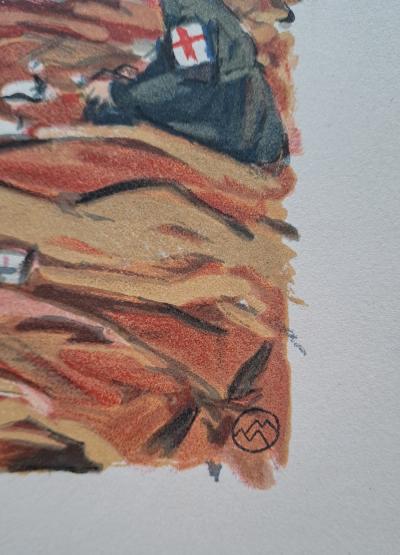 Mathurin Méheut - Le repos des héros - lithographie signée 2