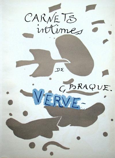 Georges BRAQUE - Carntes intimes de Georges Braque, 1955 - Original lithograph signed 2