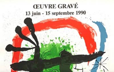 Joan Miro (d’après) - Riom, 1990 - Affiche originale 2