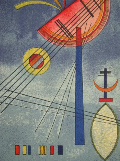 Vassily KANDINSKY ( d’après ) - Geneigter Halbkreis, 1972 - Lithographie en couleurs 2