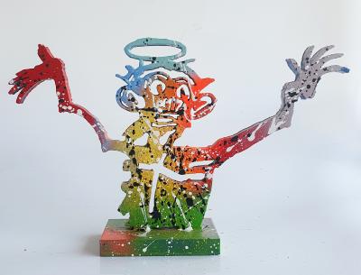 Spaco - singe Monkey Basquiat, 2024 - Sculpture pop street art 2