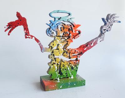 Spaco - singe Monkey Basquiat, 2024 - Sculpture pop street art 2