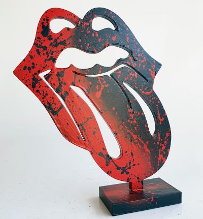 Spaco - Rolling Stones logo, 2024 - Pop street art sculpture 2