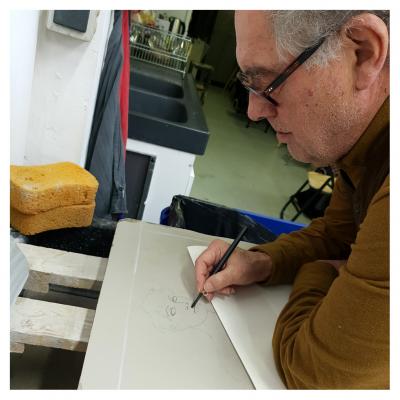 André Juillard, Louise (Le Cahier bleu), 2020, Lithographie 2