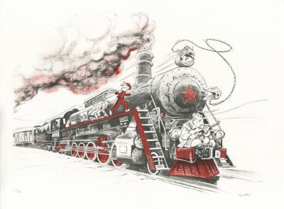 Fabrice TARRIN -  Spirou chez les soviets, 2020, Alugraphie 2