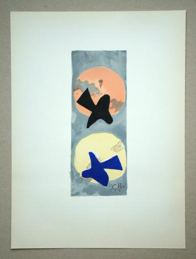Georges BRAQUE - Soleil et Lune II., 1959 - Original lithograph signed 2