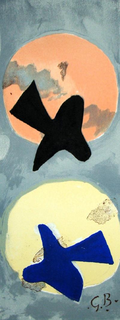 Georges BRAQUE - Soleil et Lune II., 1959 - Original lithograph signed 2
