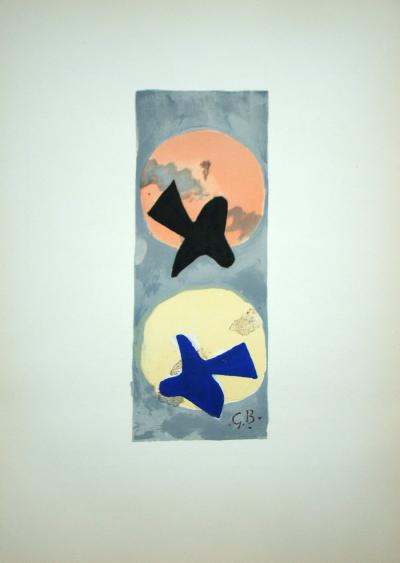 Georges BRAQUE - Soleil et Lune II., 1959 - Original lithograph signed 2