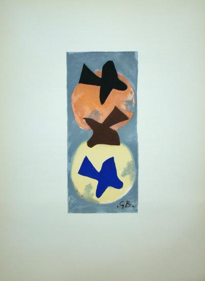 Georges BRAQUE - Soleil et Lune I., 1959 - Original lithograph signed 2