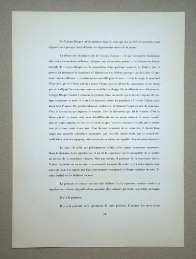 Georges BRAQUE - Ciel gris I., 1959 - Lithographie originale signée 2