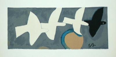 Georges BRAQUE - Quatre oiseaux, 1959 - Lithographie originale signée