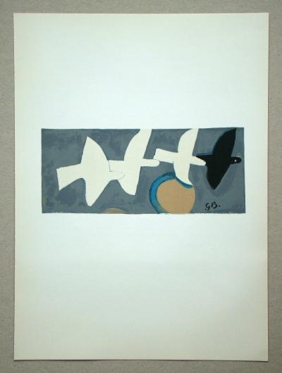 Georges BRAQUE - Quatre oiseaux, 1959 - Lithographie originale signée 2