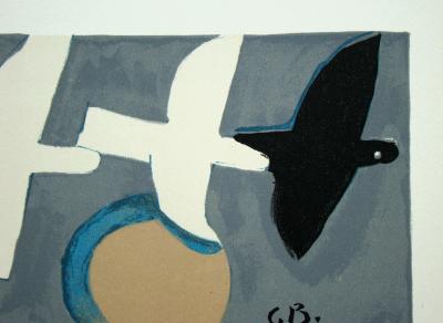 Georges BRAQUE - Quatre oiseaux, 1959 - Lithographie originale signée 2