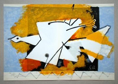 Georges BRAQUE (d’après) - L’oiseau jaune, 1959 - Lithographie signée 2