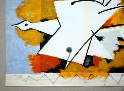 Georges BRAQUE (d’après) - L’oiseau jaune, 1959 - Lithographie signée 2