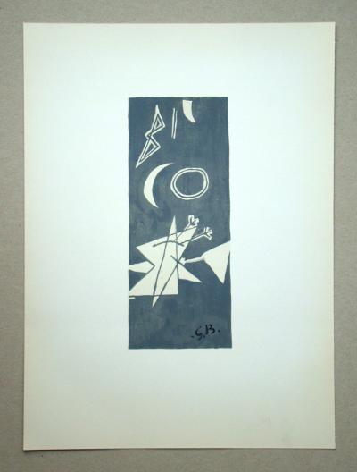Georges BRAQUE (d'après) - Ciel gris II., 1959 - Lithographie signée 2