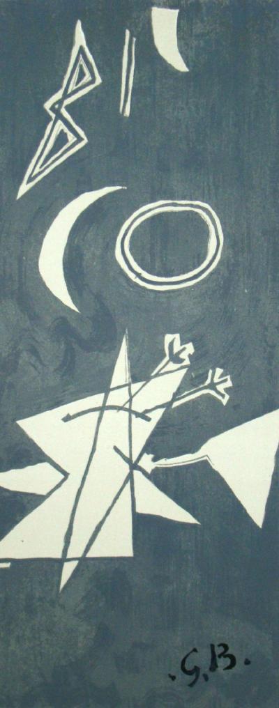 Georges BRAQUE (d'après) - Ciel gris II., 1959 - Lithographie signée 2