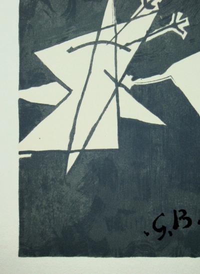 Georges BRAQUE (d'après) - Ciel gris II., 1959 - Lithographie signée 2