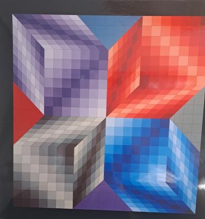 Victor VASARELY (d’après) - Kub-Stri, 1972-73 - Héliogravure 2