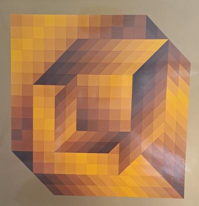 Victor VASARELY (d’après) - Axo-44, 1968 - Héliogravure 2