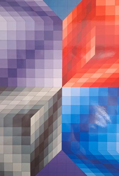 Victor VASARELY (d’après) - Kub-Stri, 1972-73 - Héliogravure 2