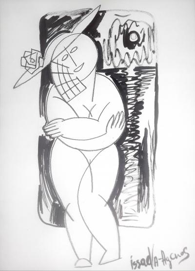 Issaeva-Agenos Baigneuse nocturne, 2006, signé au dos 2