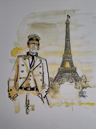 Hugo Pratt - Corto Maltese à Parigi - Sérigraphie numérotée