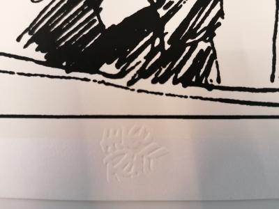 Hugo Pratt - Corto Maltese, la nuit - sérigraphie numéroté 2