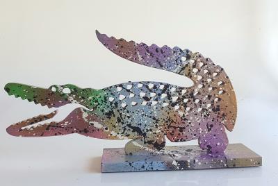 SPACO -  Crocodile Lacoste colors , 2024 - Sculpture pop street art 2